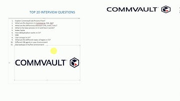 Commvault v10, v11 - Top 20  Interview Questions - Crack the Interview