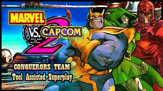 【TAS】MARVEL VS CAPCOM 2 (ARCADE \ NAOMI \ 2000) - CONQUERORS TEAM - THANOS \ DR.DOOM \ MAGNETO