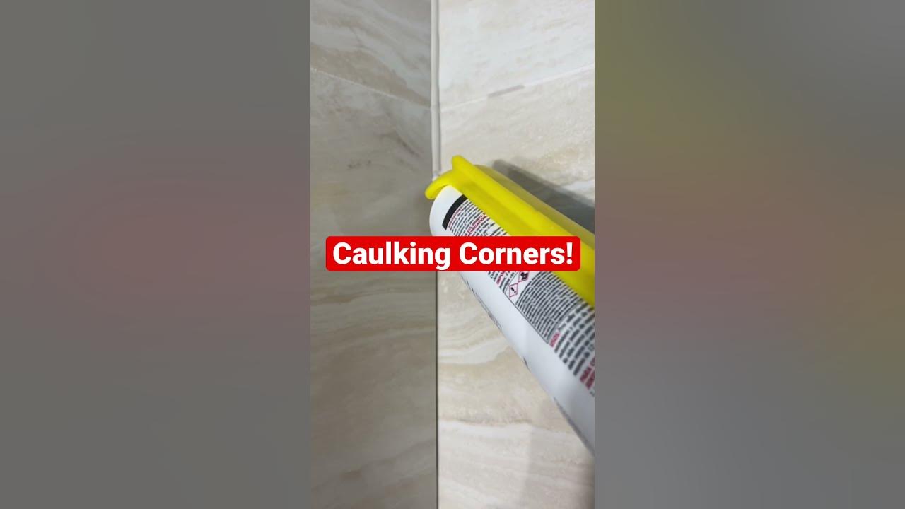 How to caulk tile corners. shorts youtubeshorts diy YouTube