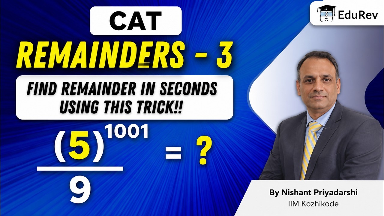 Remainders - 3 | Shortcut Tricks | Number System | CAT 2024 ...