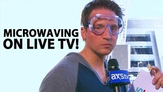Microwave Experiment: On Live TV! (VidCon Part #1)