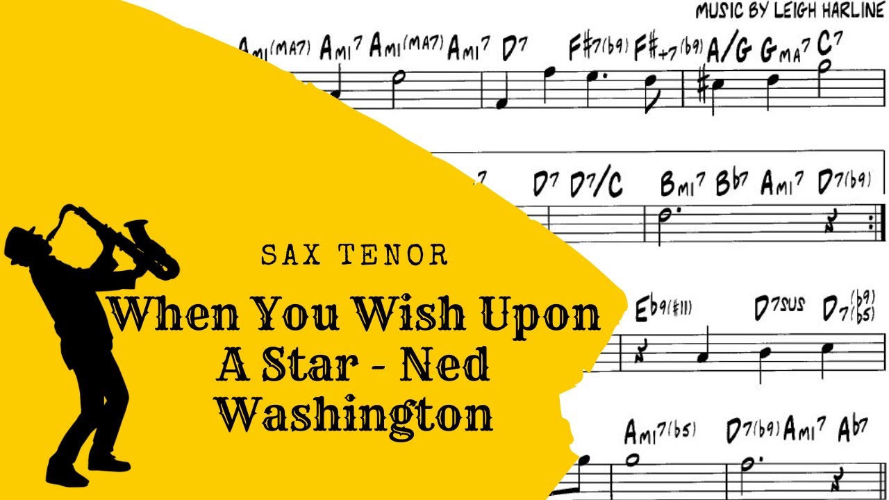 When You Wish Upon A Star Sheet Music Sax Tenor Youtube