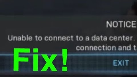 Modern Warfare FIX Error "Unable to Connect to Data Center"