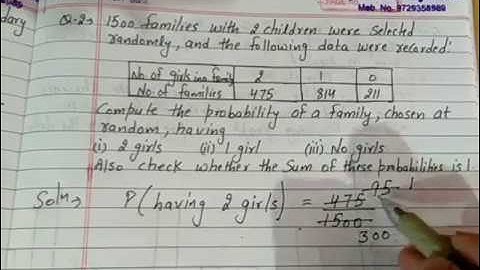 Ex 15.1, Q 2, Chapter 15, Probability, Class 9 Math