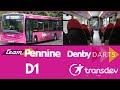 P33 TDV 743 ADL Enviro200 Team Pennine Denby Darts on D1 filmed from Denby Dale Rail Stn to Scissett