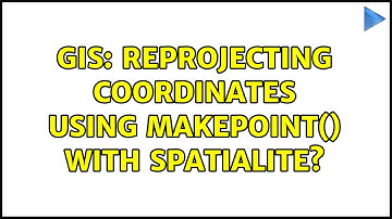 GIS: Reprojecting coordinates using MakePoint() with SpatiaLite?