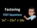 Factoring  tougher questions grade 10