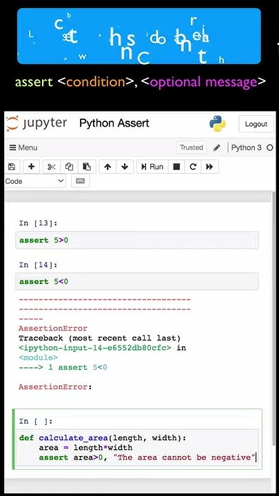 Python Assert Statement (Quick tutorial) #shorts - YouTube
