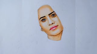 How I Draw Face Using Color Pencils Tutorial In Hindi || Portrait Drawing Tutorial