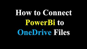 Connect Powerbi to an excel in One Drive