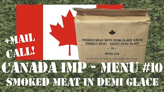 Canada IMP - Menu #10 - Smoked Meat with Demi-Glace Sauce