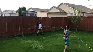 Slow motion silly string fight
