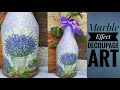 Decoupage On Bottle For Beginners | Bottle Craft Ideas | Bottle Art