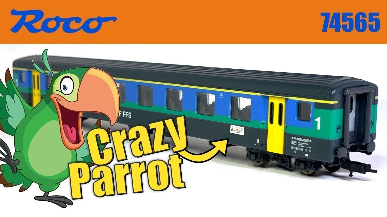 Roco HOゲージ SBB 客車3両セット 74572 74573 74570 Crazy Parrot Coach Roco's Swiss SBB 1st class coach Model Railway