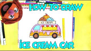 Ice Cream Truck Draw & Printable Coloring Pages ( PDF Download )