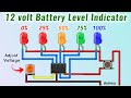 how to make Simple 12 volt battery level indicator circuit