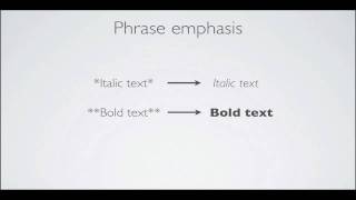 Markdown tutorial