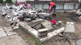 庭石(自然石)石割、撤去