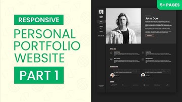 Responsive Personal Portfolio Website with HTML CSS JS - Part 1