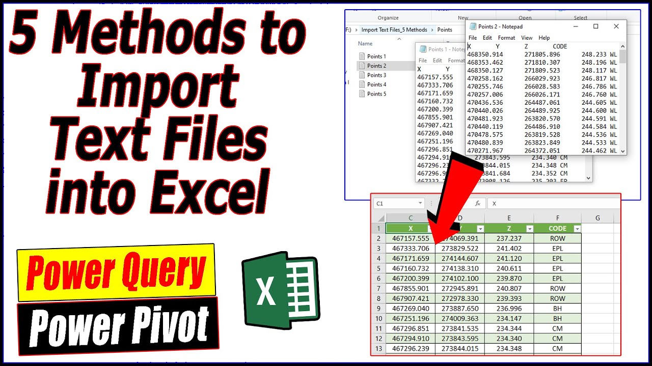 import-text-files-into-excel-5-methods-youtube