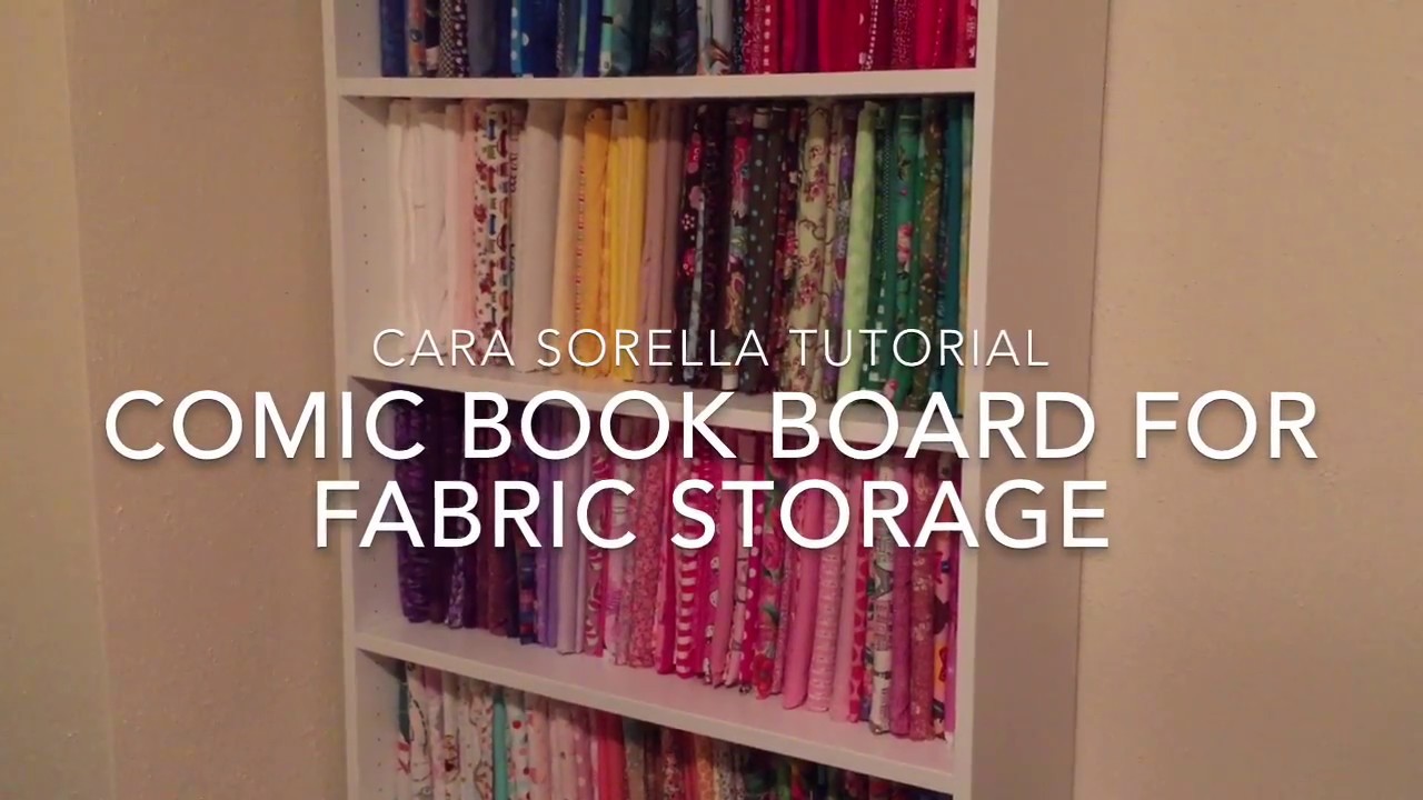 How to fold fabric using comic book boards for storage and organization 
