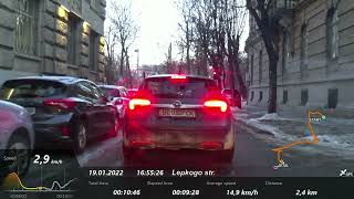 [22-02] Driving in Lviv, Ukraine | Lviv streets by car