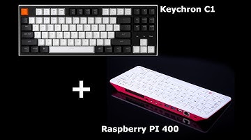 Raspberry PI 400 inside the Keychron C1 keyboard.