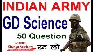 Army GD Science  Important Question for Army