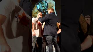 This #UFC297 main event faceoff looks a little different than last time 🤔 This #UFC297 main event faceoff looks a little different than last time 🤔