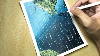Rainy Day Painting  / Acrylic painting for beginners