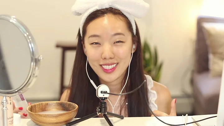 🌙 ASMR Korean Skincare Nighttime Routine I Relaxing Whispering Glass Skin I Oily , Acne Prone Skin