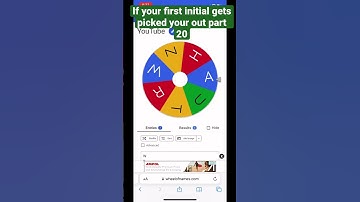 If your first initial gets picked your out part 20 #shorts #spinthewheel