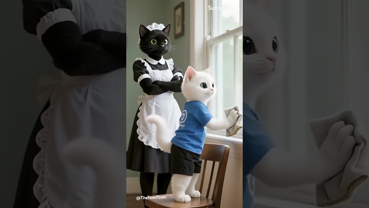 Cats in trouble 👿 #subscribe#like#shortsfeed#funny#babytoons#cute#cat#catstory#love#viral#catshorts