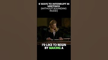 6 Polite Ways to Interrupt in a Meeting (Without Sounding Rude!) #businessenglish #englishphrases