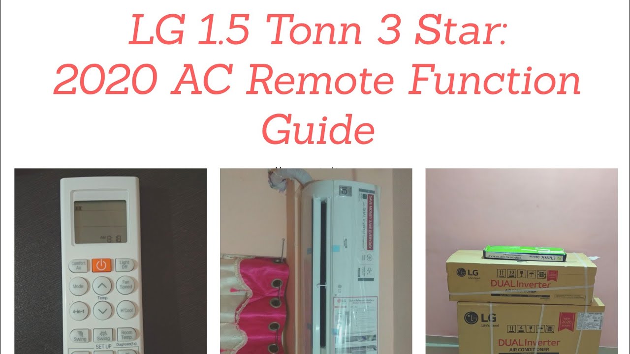 LG 2020 AC Remote Control manual / functions - YouTube