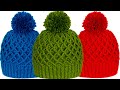 🌈Gorros a Crochet  PUNTO DIAMANTE  (para niños, bebes, adultos) SUPER FACIL