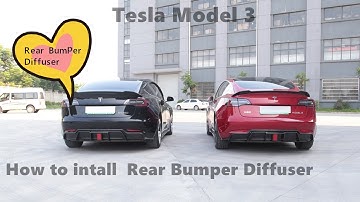 How to install Rear Bumper Diffuser on Tesla Model 3 2021 2022 2023
