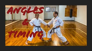 Karate workout: angles and timing