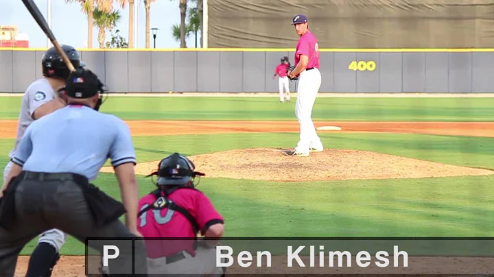 Ben Klimesh pitching for the Pensacola Blue Wahoos