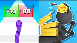 Max Levels Snake Run Race 3D Vs Tiny Run 3D 😼😽🙂😚👿😻🙊 All New Max Update Mobile Gameplay WE21 screenshot 2