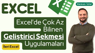 Excel'de Çok Az Bilinen Geliştirici Sekmesi Uygulamaları | 3 Harika Uygulama | @OguzhanCOLAK