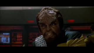 Enterprise D battles a Klingon Bird of Prey