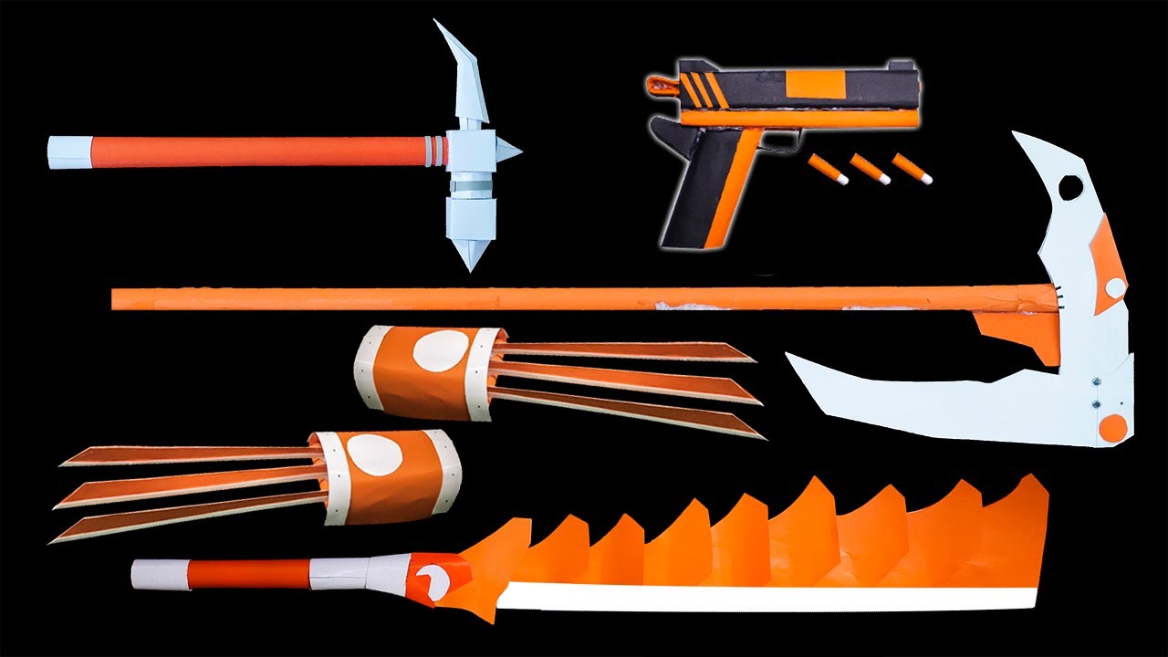 05 Awesome Ninja Weapons || Battle Hammers | Reaver | Composite Sword | Claws | Paper Gun