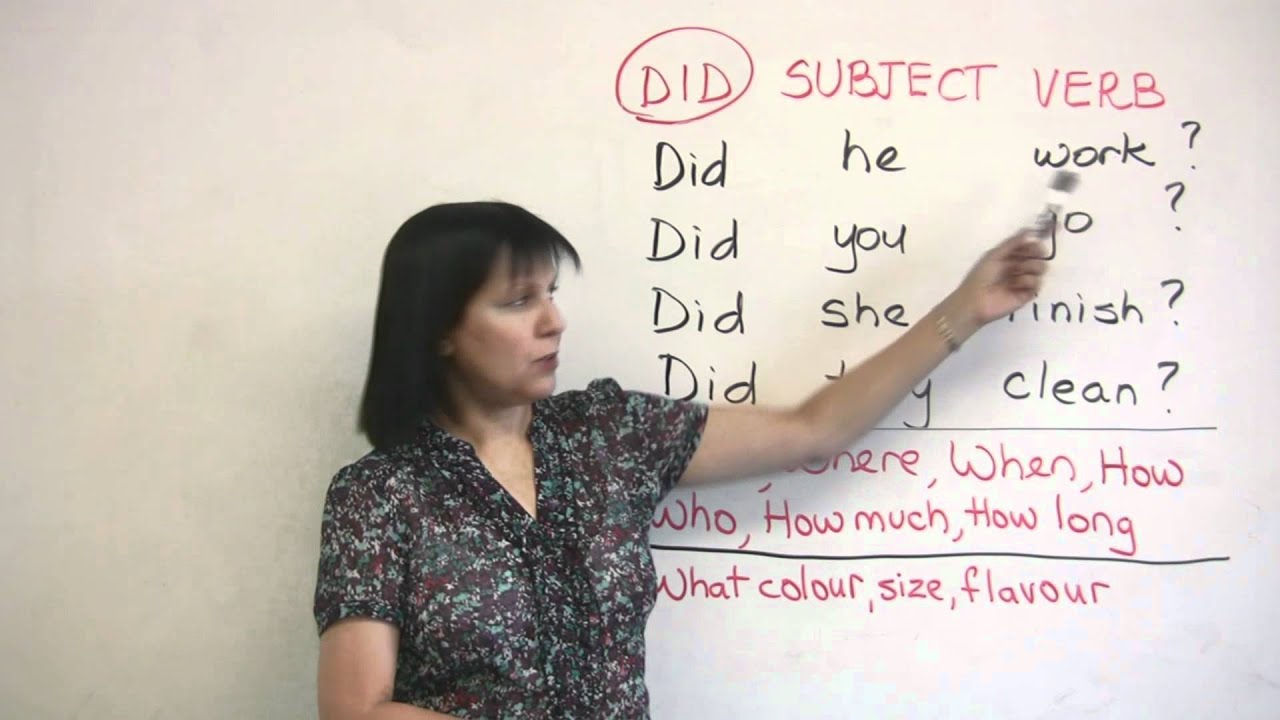 Basic English Grammar - Past Tense Questions