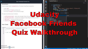 Udacity - Facebook Friends Quiz Walkthrough - JavaScript