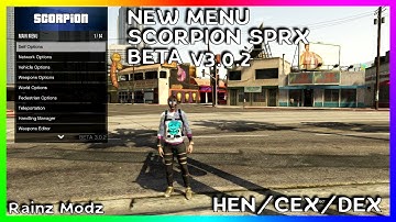 [GTA 5/PS3] NEW Scorpion SPRX Menu BETA V3.0.2 (HEN/CEX/DEX)