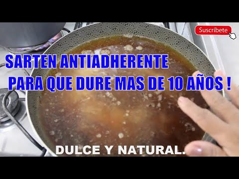 ✅ Cómo lavar SARTENES ANTIADERENTE pegados y quemados/ Dulce Y Natural.