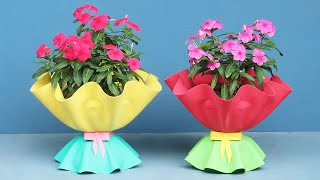 Creative Flower Pots _ DIY Ideas Flowers Pots From Plastic Bottles And Paper Gorgeous Foam