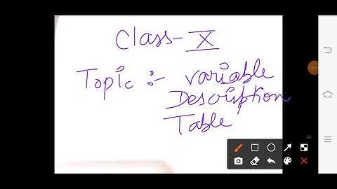 X computer (how to make variable description table)