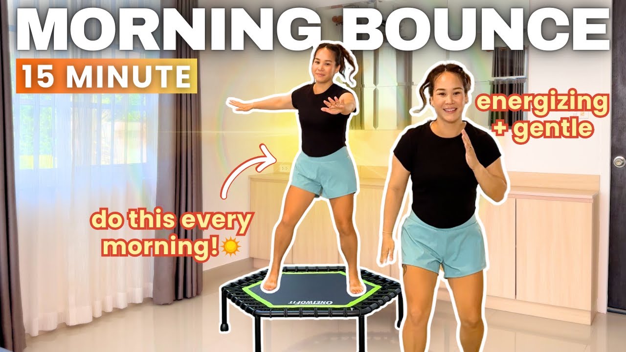 15 MIN Morning Rebounder Workout | Boost Mood & Energy | Fun Low Impact ...